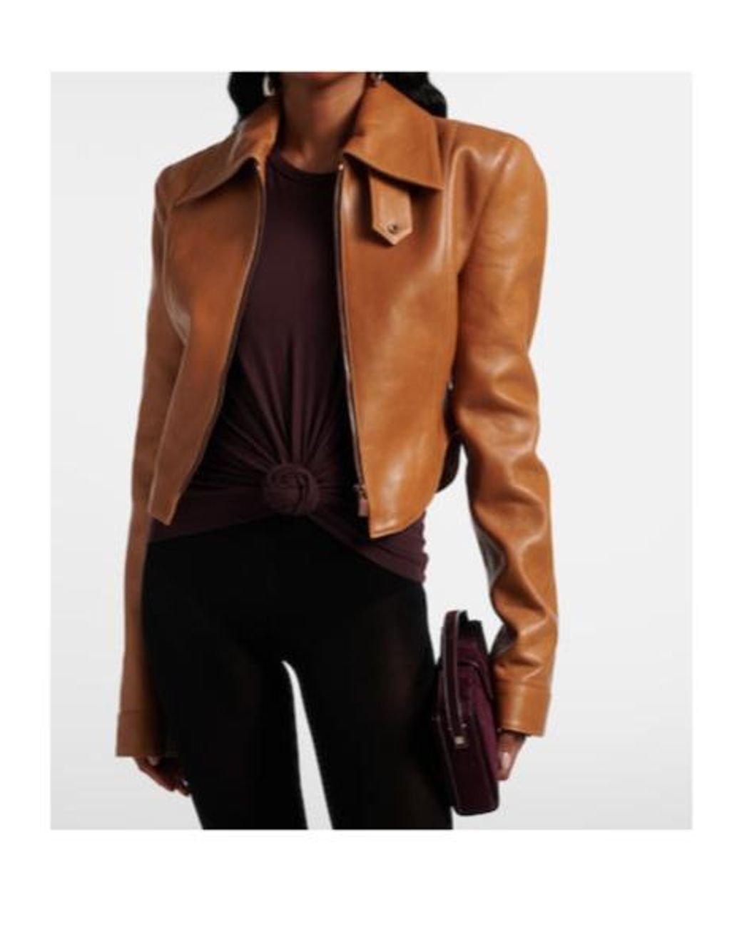 Magda Butrym Brown Leather Jacket