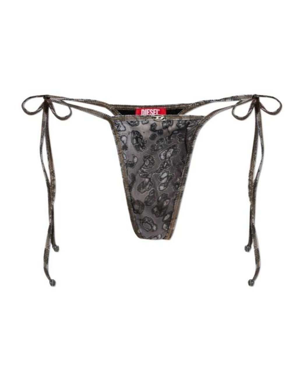 DIESEL Gray Demy Utlt Printed Bikini Bottoms