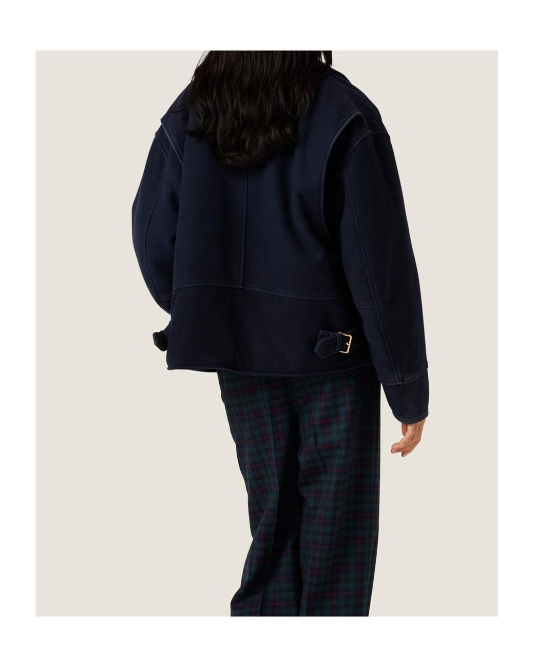 Miu Miu Blue Washed Wool Cloth Blouson Jacket