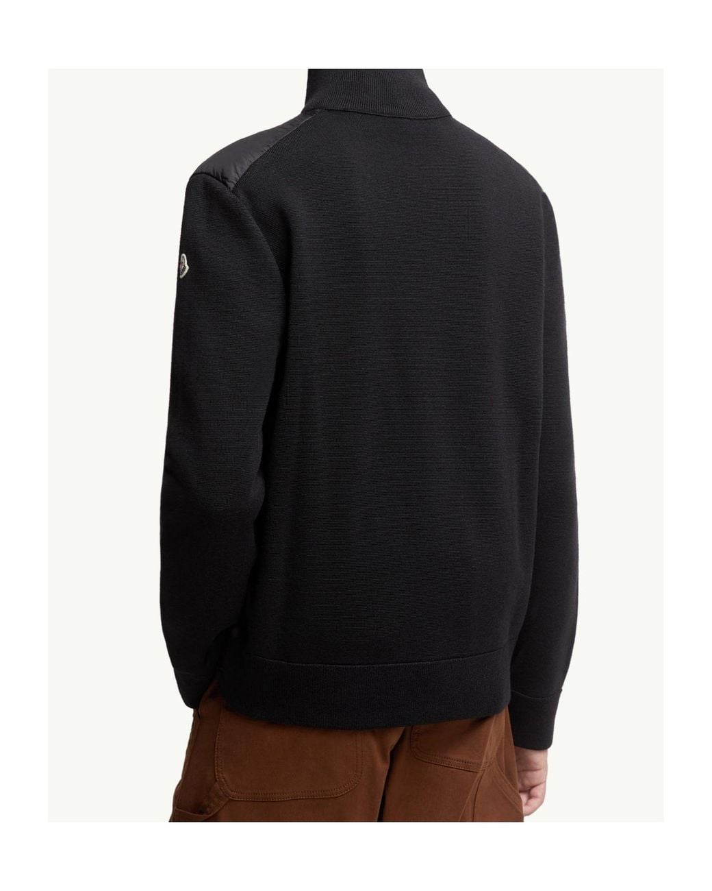 Moncler Black Padded Zip-Up Cardigan for men