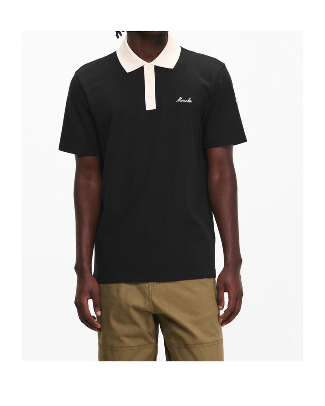 Moncler Black Cc Polo Sn62 for men