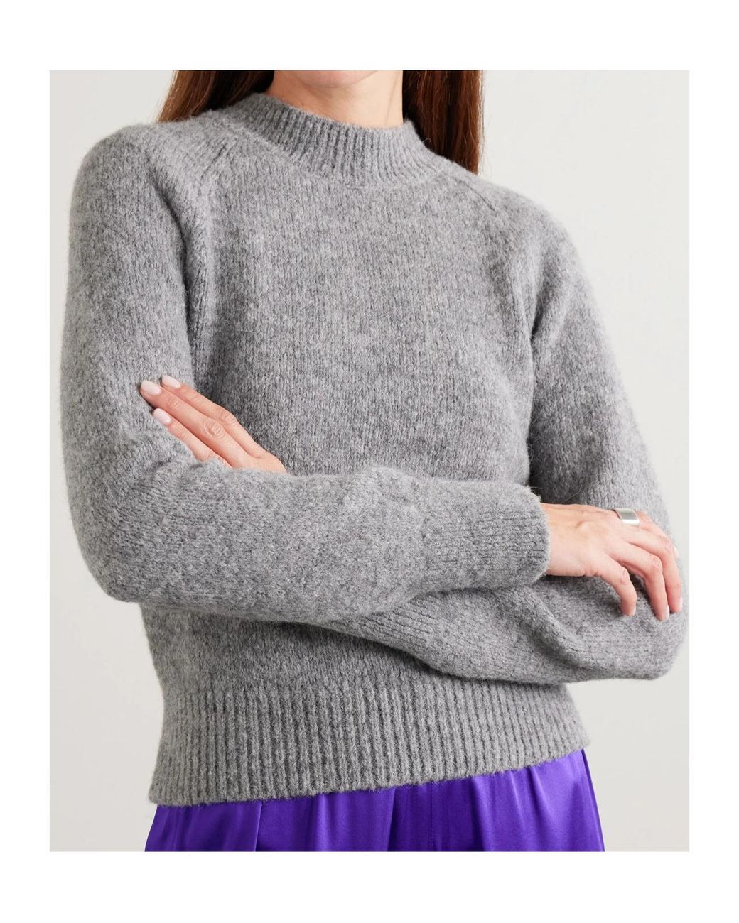 Dries Van Noten Gray Fitted Sweater