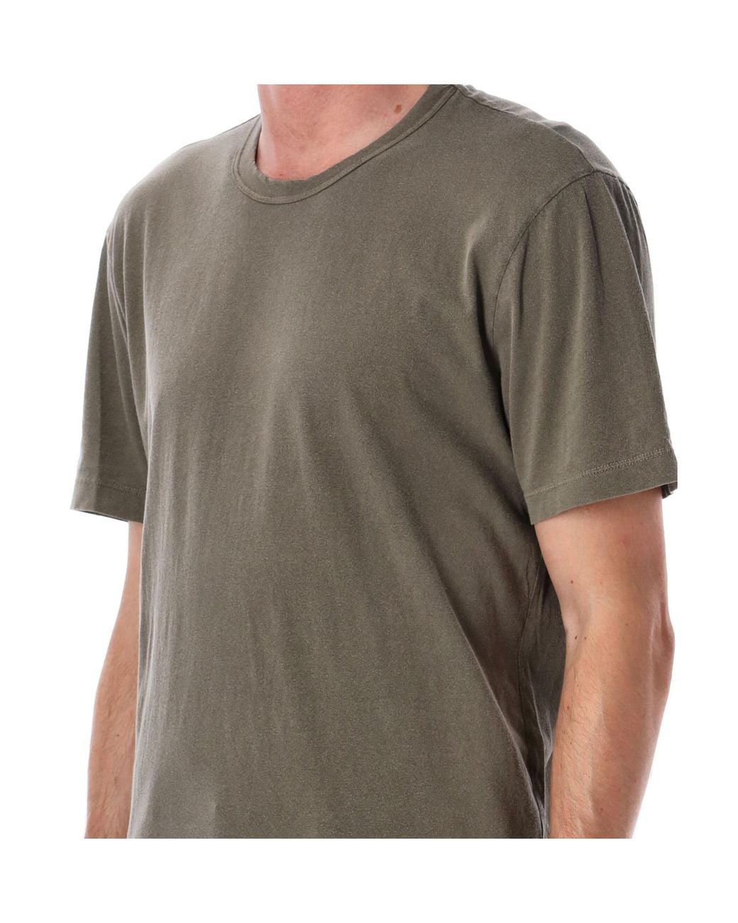 James Perse Gray Crewneck Short-Sleeved T-Shirt for men