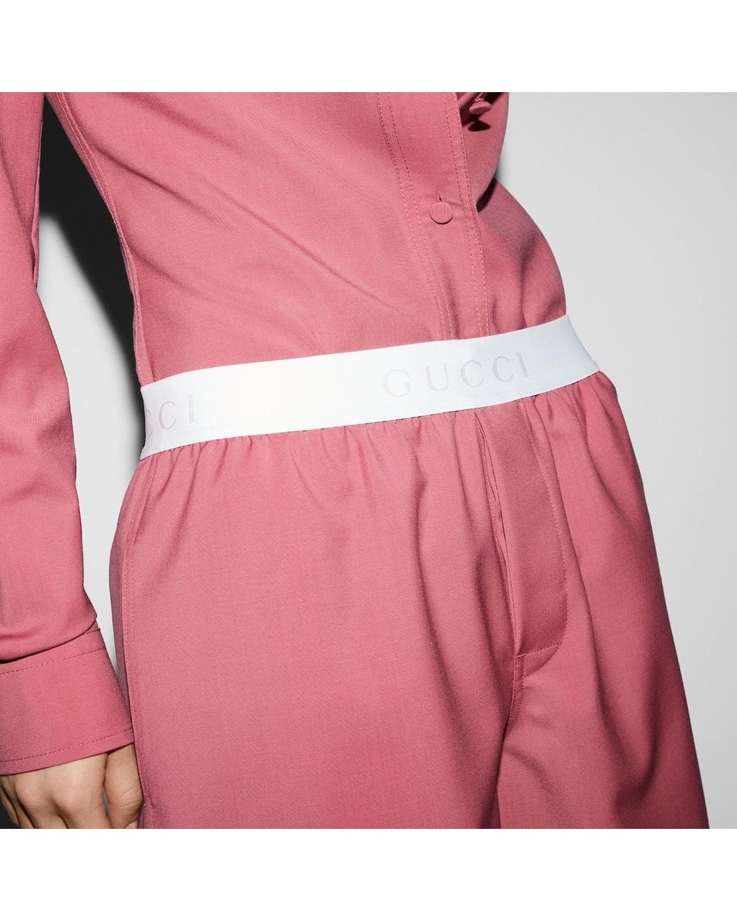 Gucci Red Logo Waist Shorts