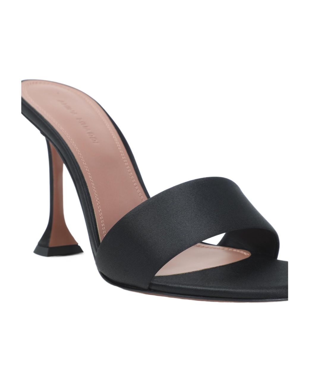 AMINA MUADDI Black Open-Toe High-Heeled Sandals