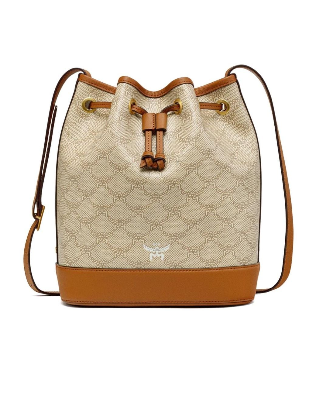 MCM Natural Adjustable-Strap Shoulder Bag