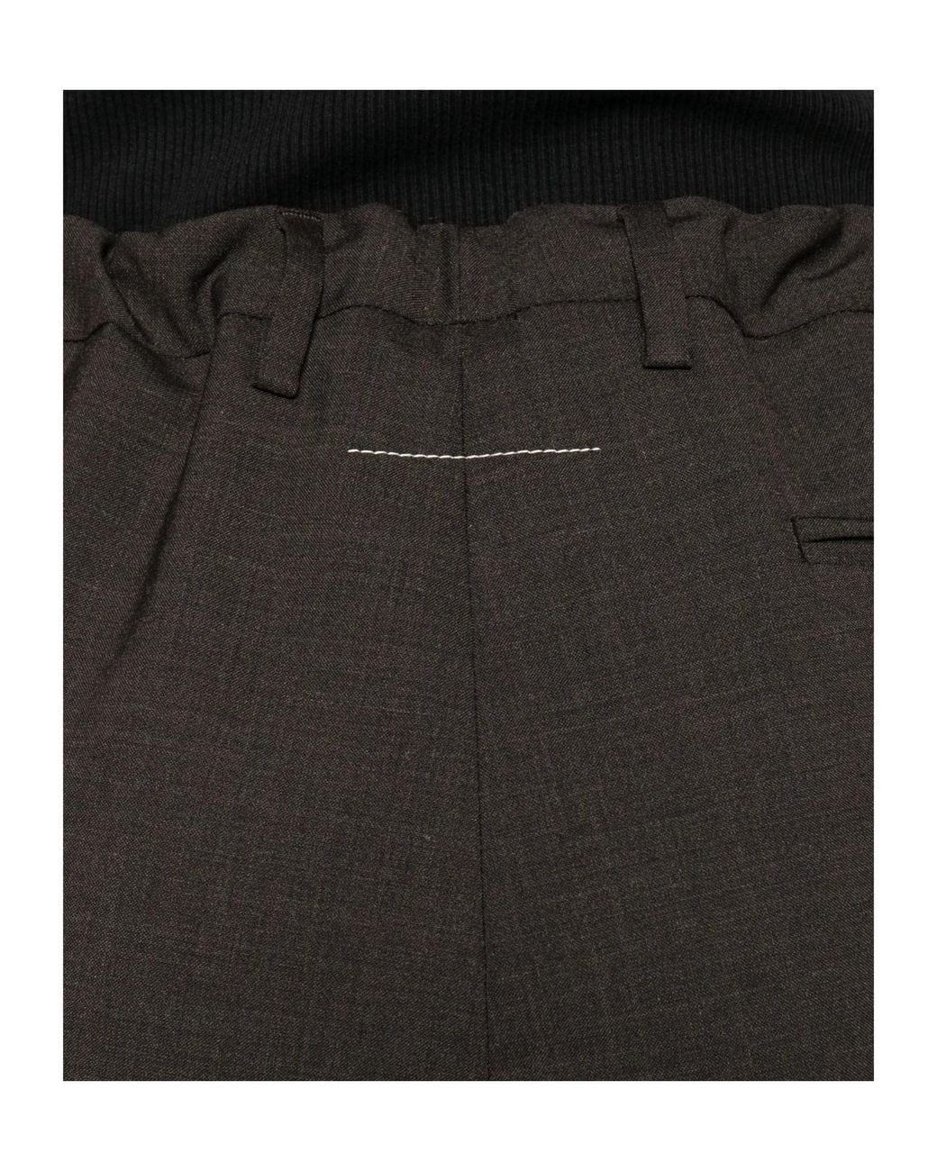 MM6 by Maison Margiela Black Pleated Trousers