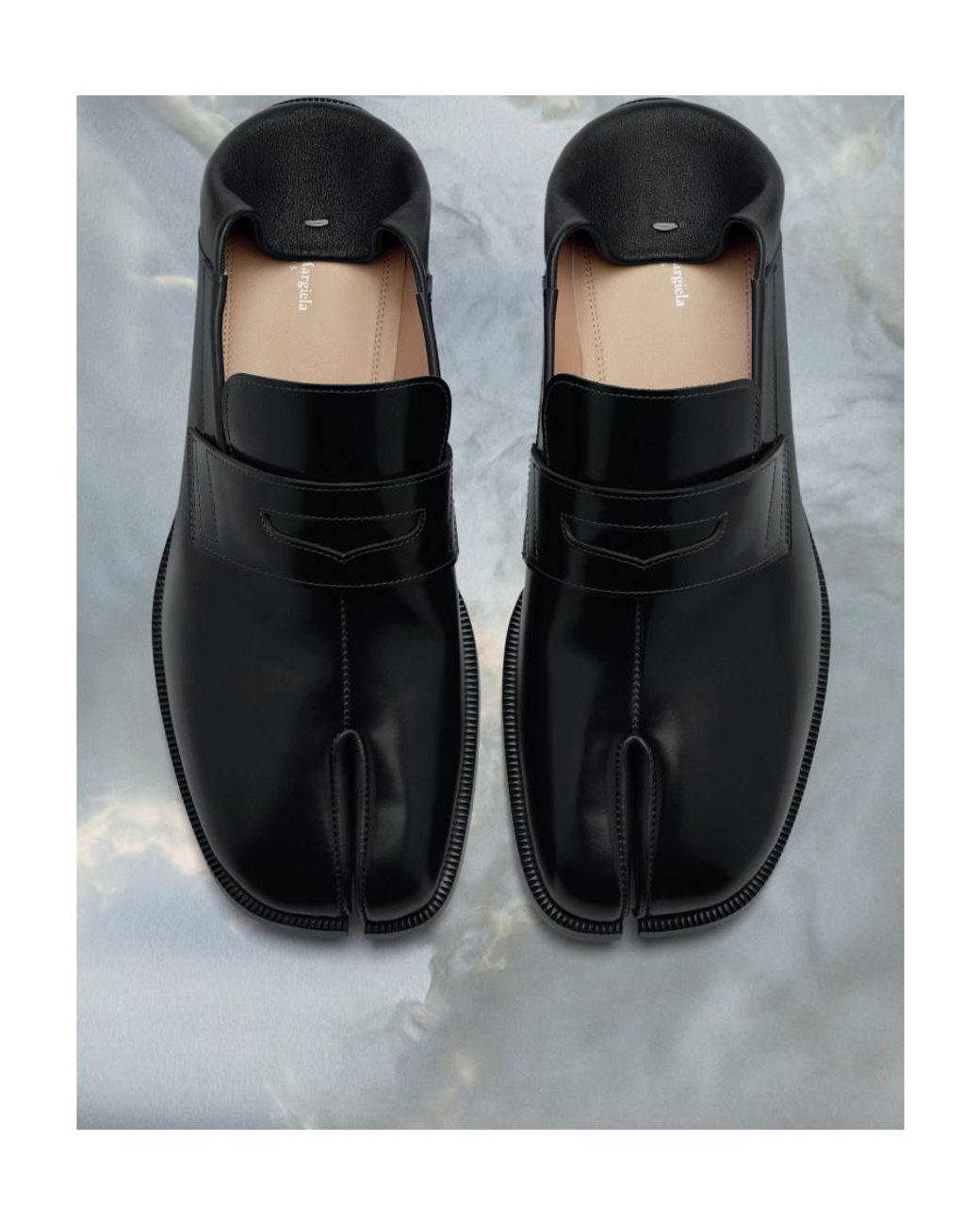 Maison Margiela Black Tobi Toe Loafers for men