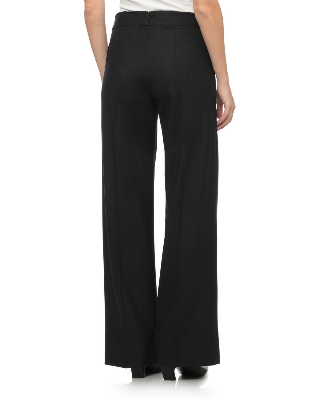 D.exterior Black Wide-Leg Tailored Pants