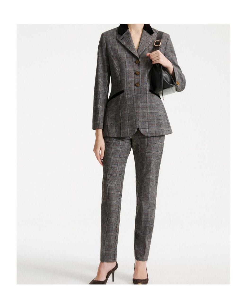 Marella Gray Slim Stretch Trousers