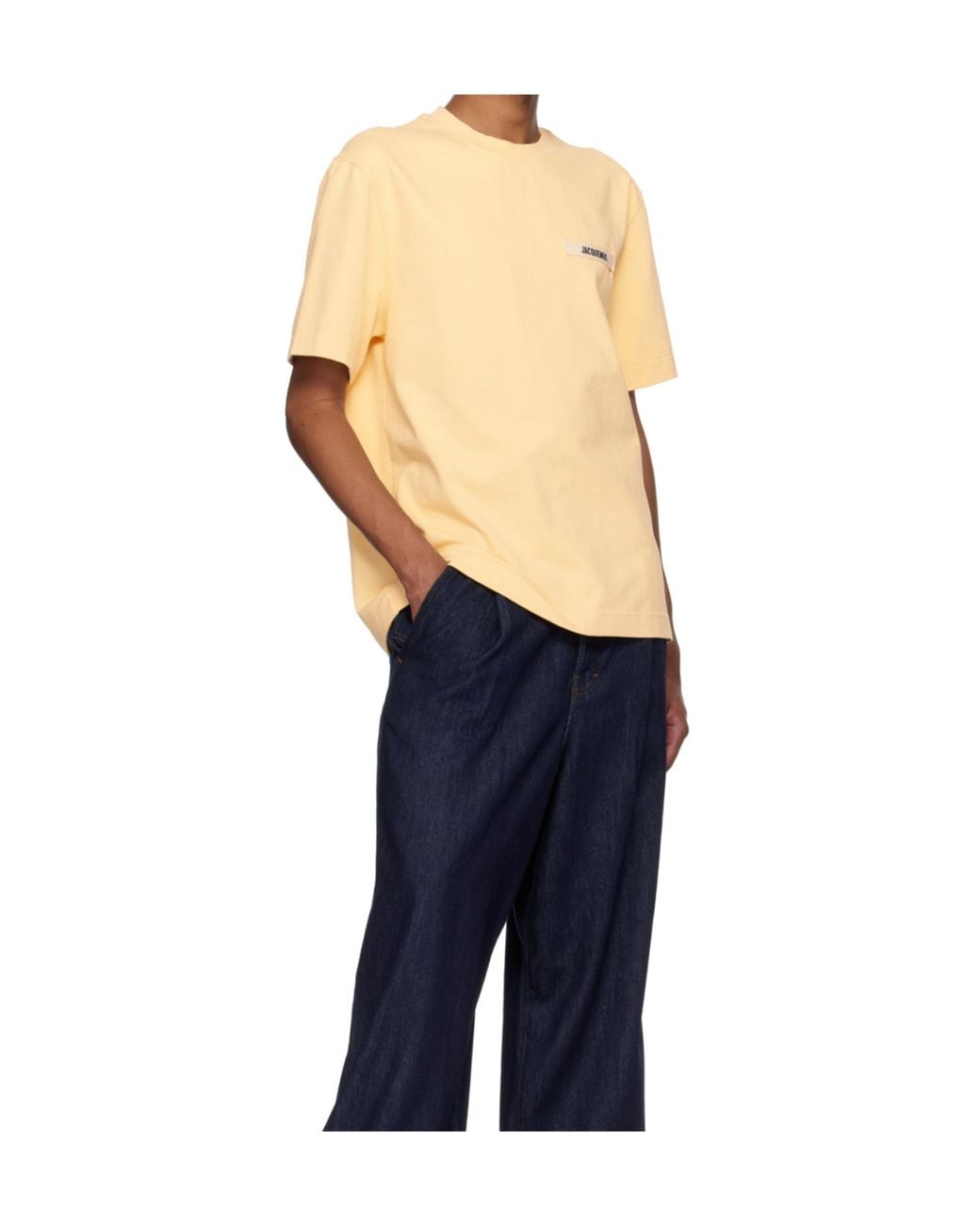 Jacquemus Natural Logo Patch Crewneck T-Shirt for men