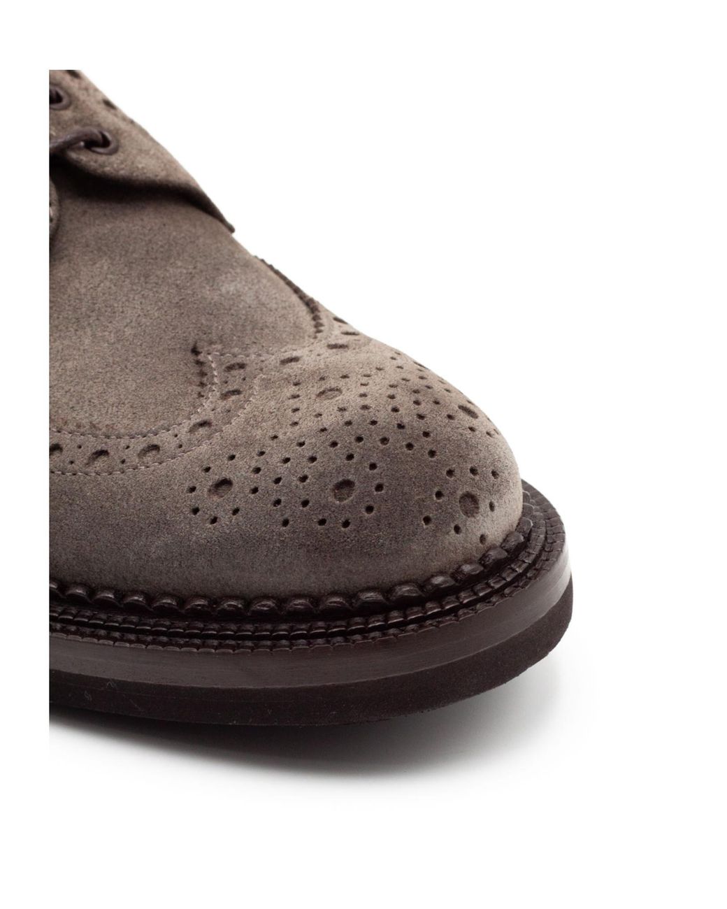 Green George Brown Wingtip Brogue Derby Shoes for men