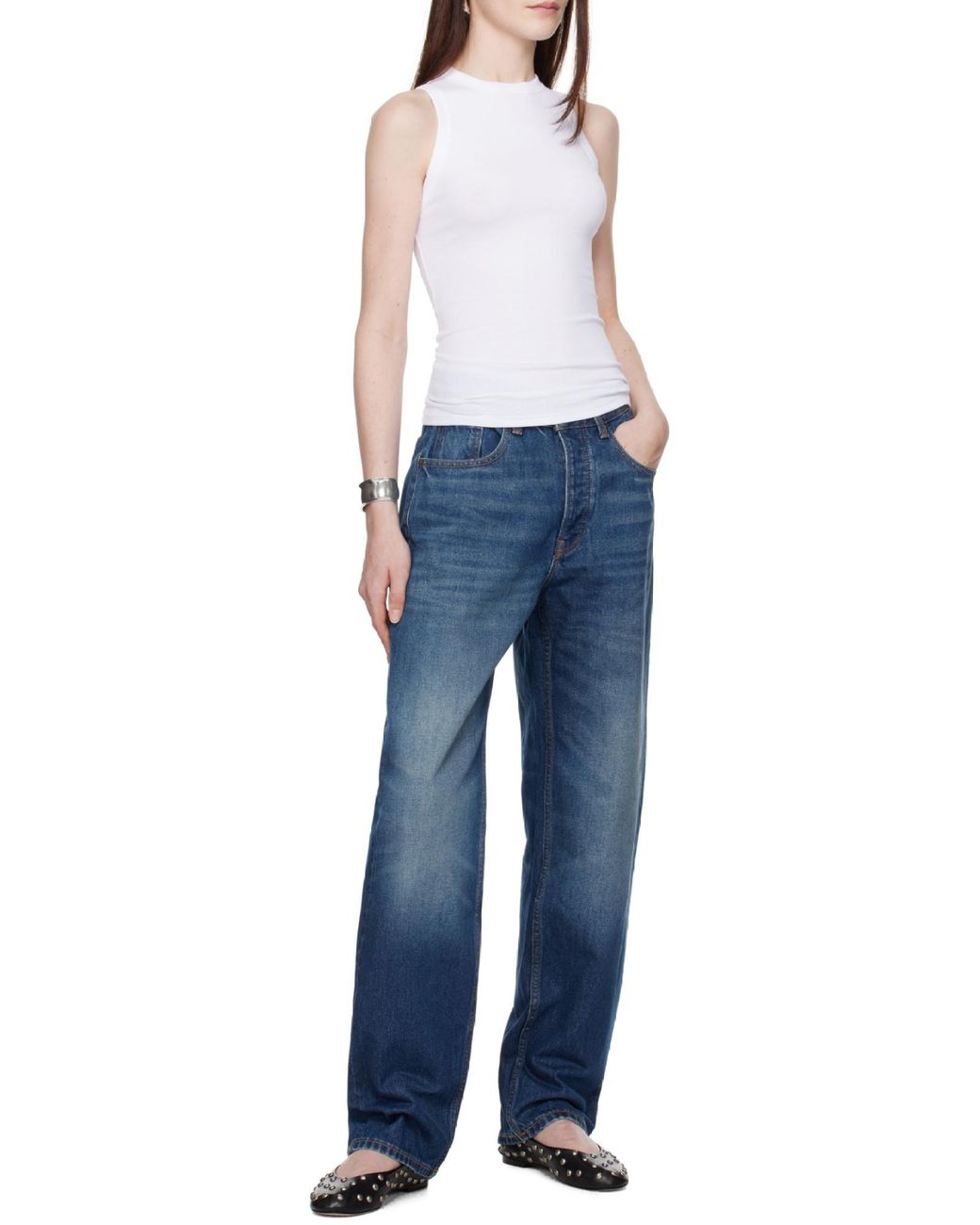 AYA MUSE Blue Wide-Leg Jeans
