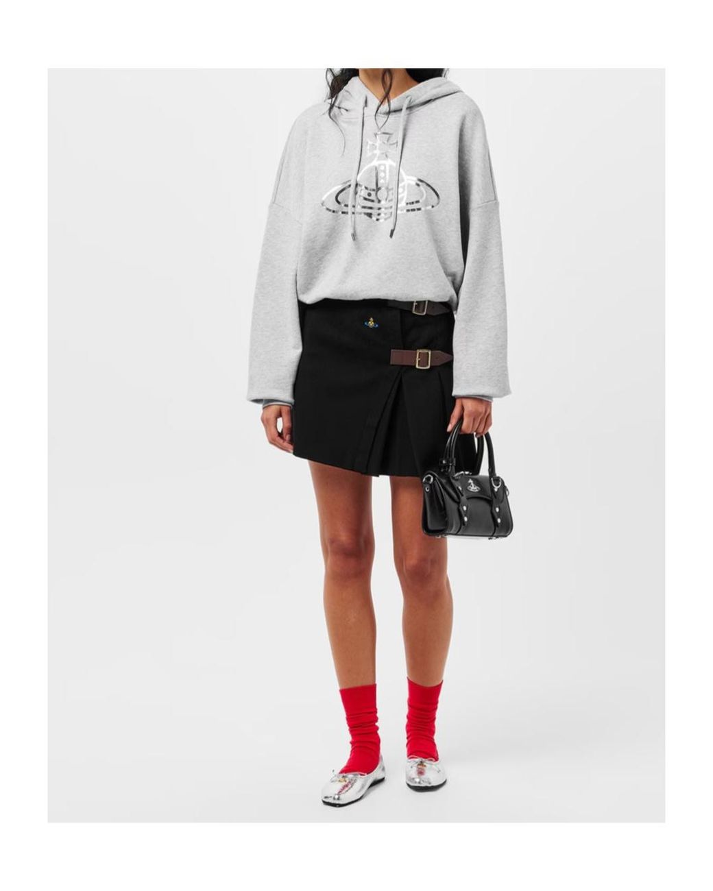 Vivienne Westwood Gray Hooded Sweatshirt