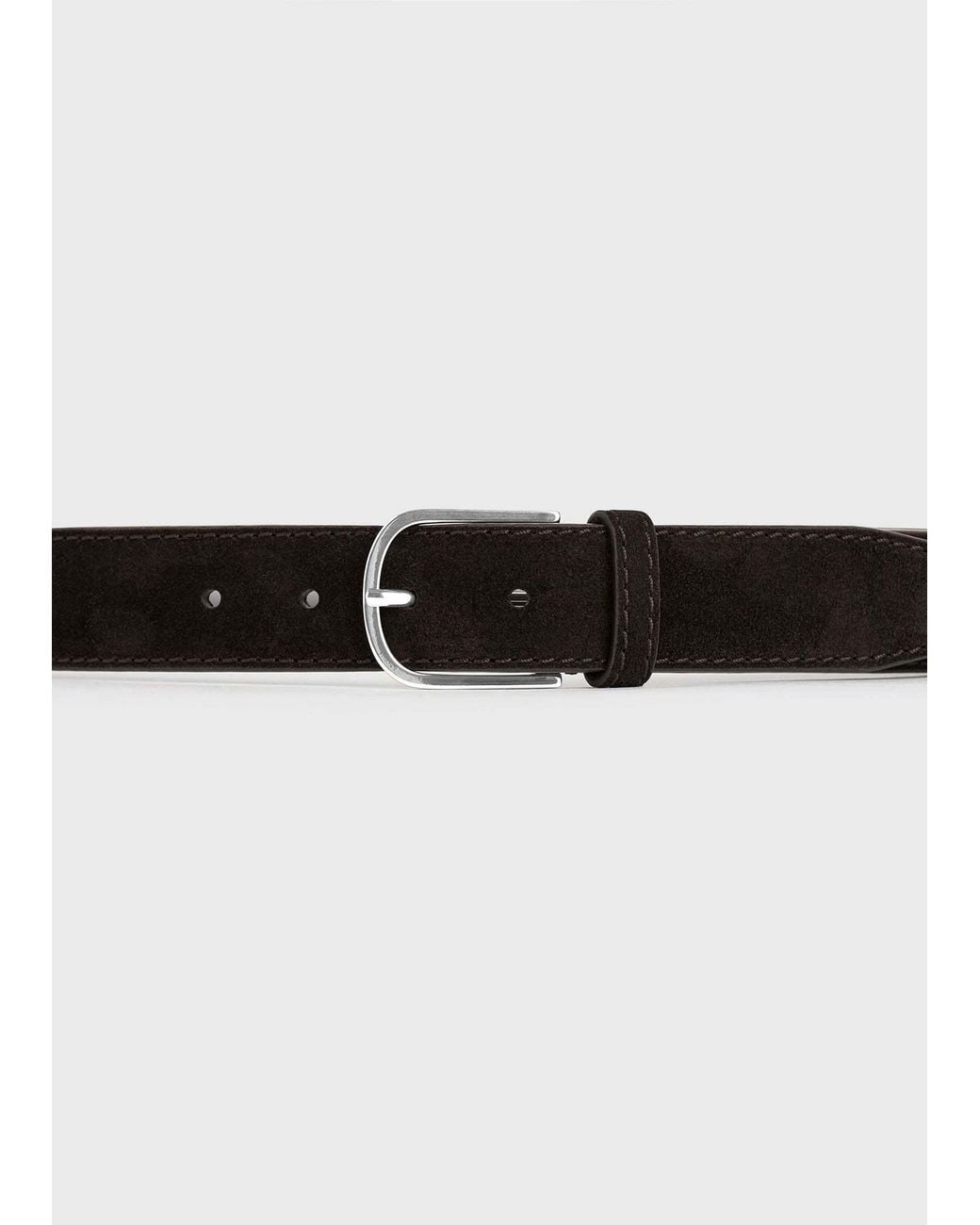 Totême White Suede Buckle Belt for men