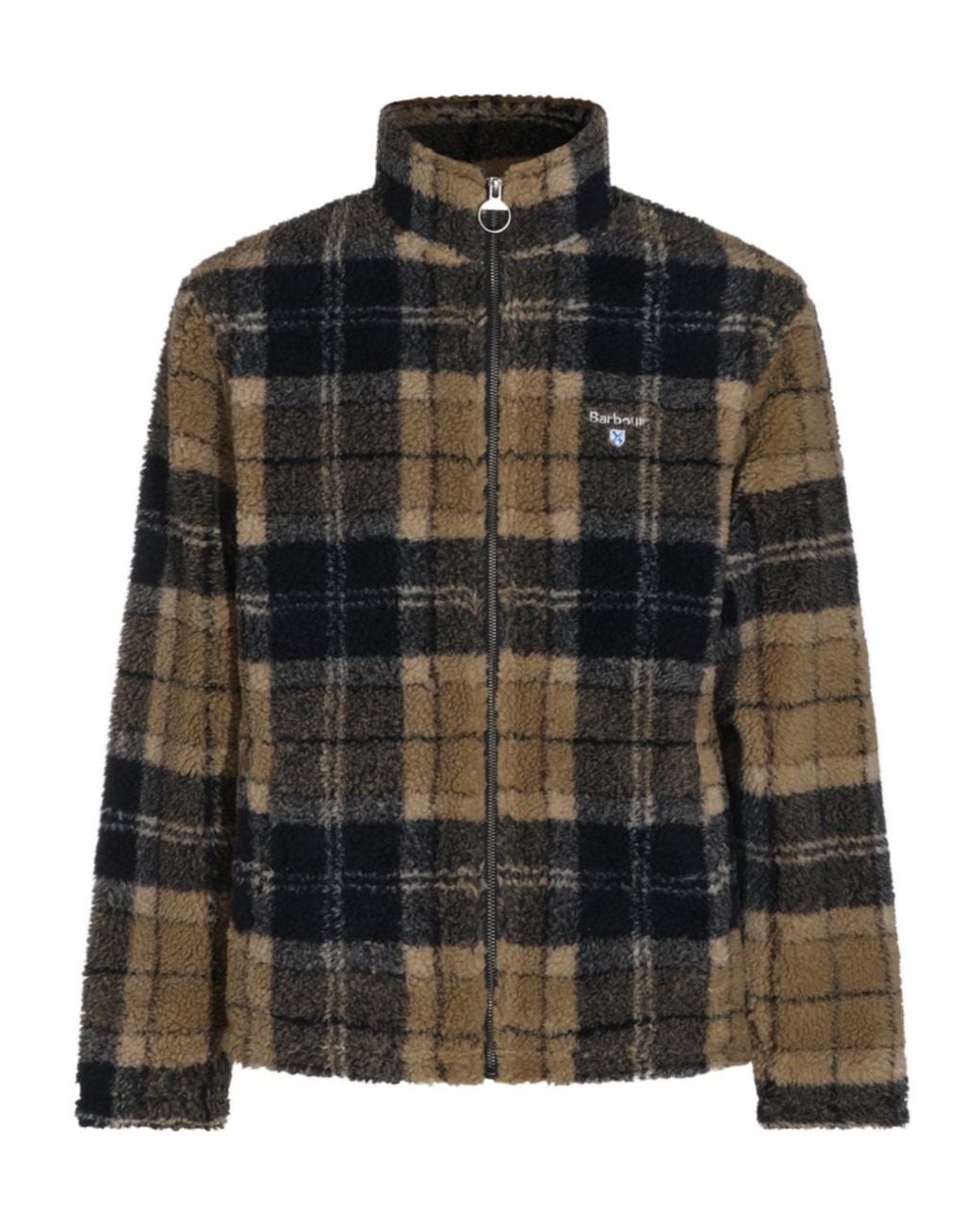 Barbour Black Checked Zipped Jacket for men