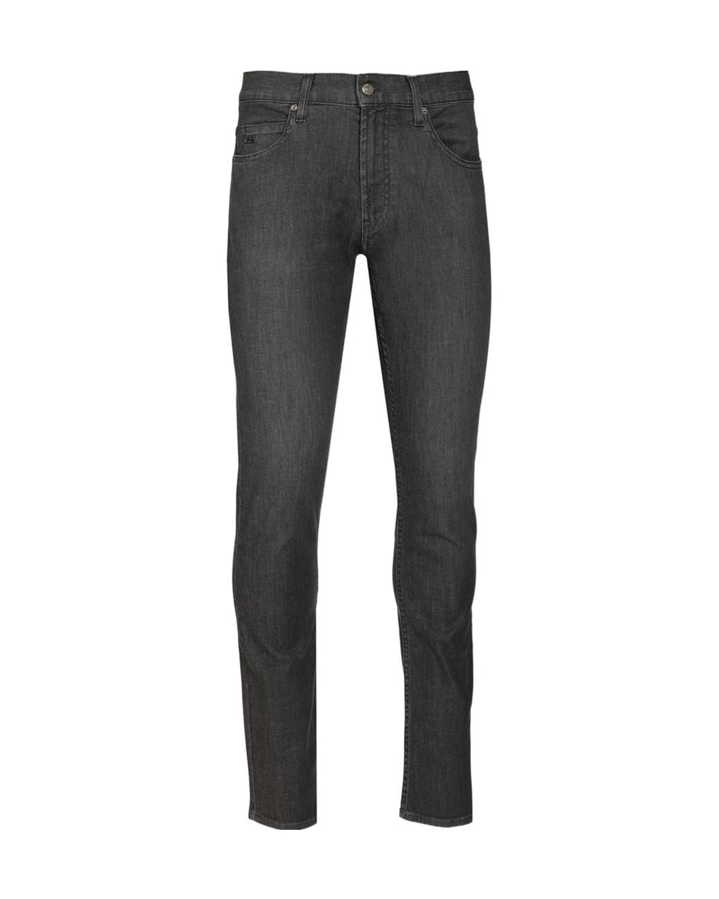 Emporio Armani Gray Straight-Leg Stretch Jeans for men