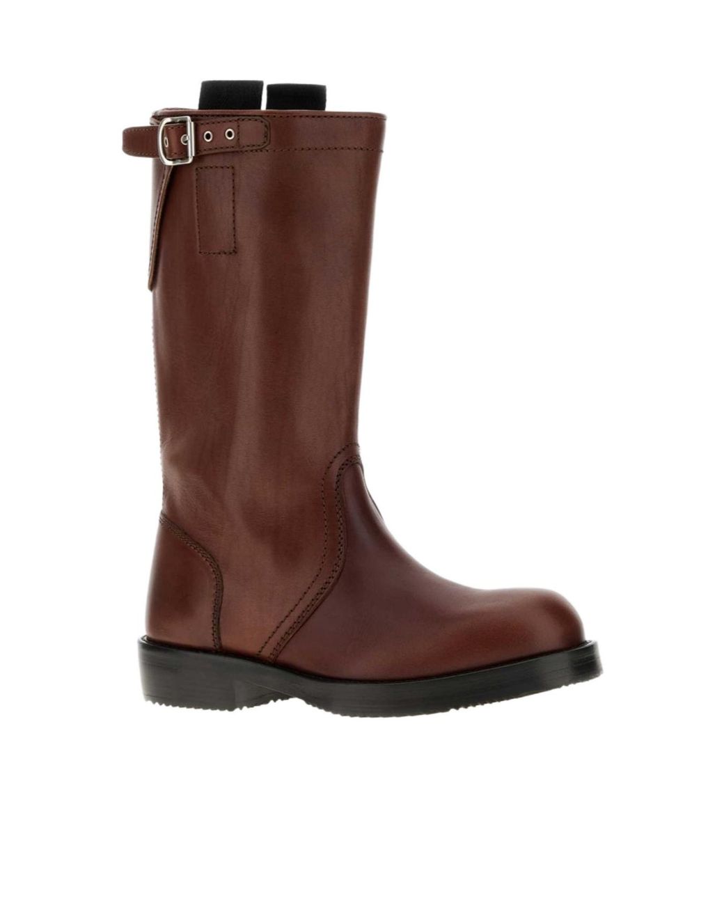 Dries Van Noten Brown Buckled Mid-Calf Boots