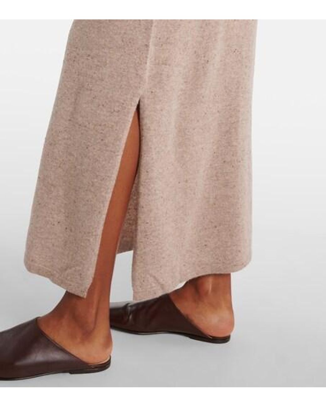 Altuzarra Natural Kasos Draped Cashmere Maxi Dress