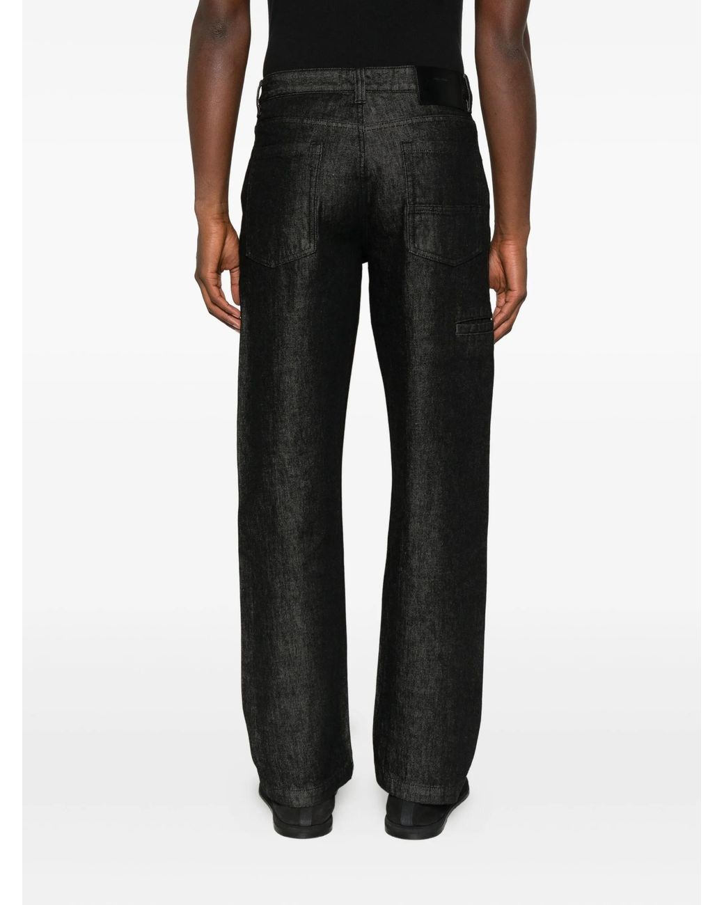 Entire studios Black Logo-Patch Jeans