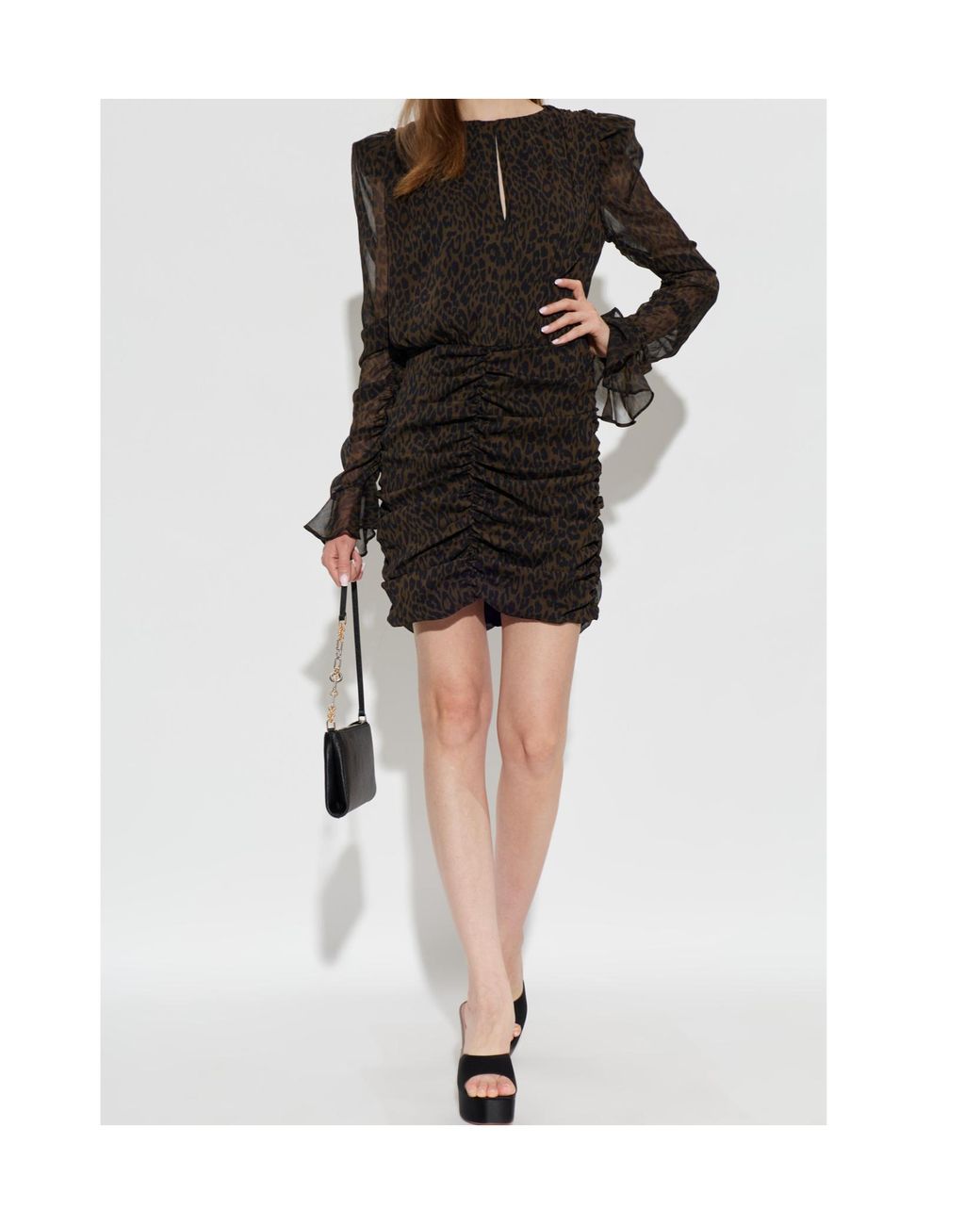 ROTATE BIRGER CHRISTENSEN Black Long-Sleeved Dress