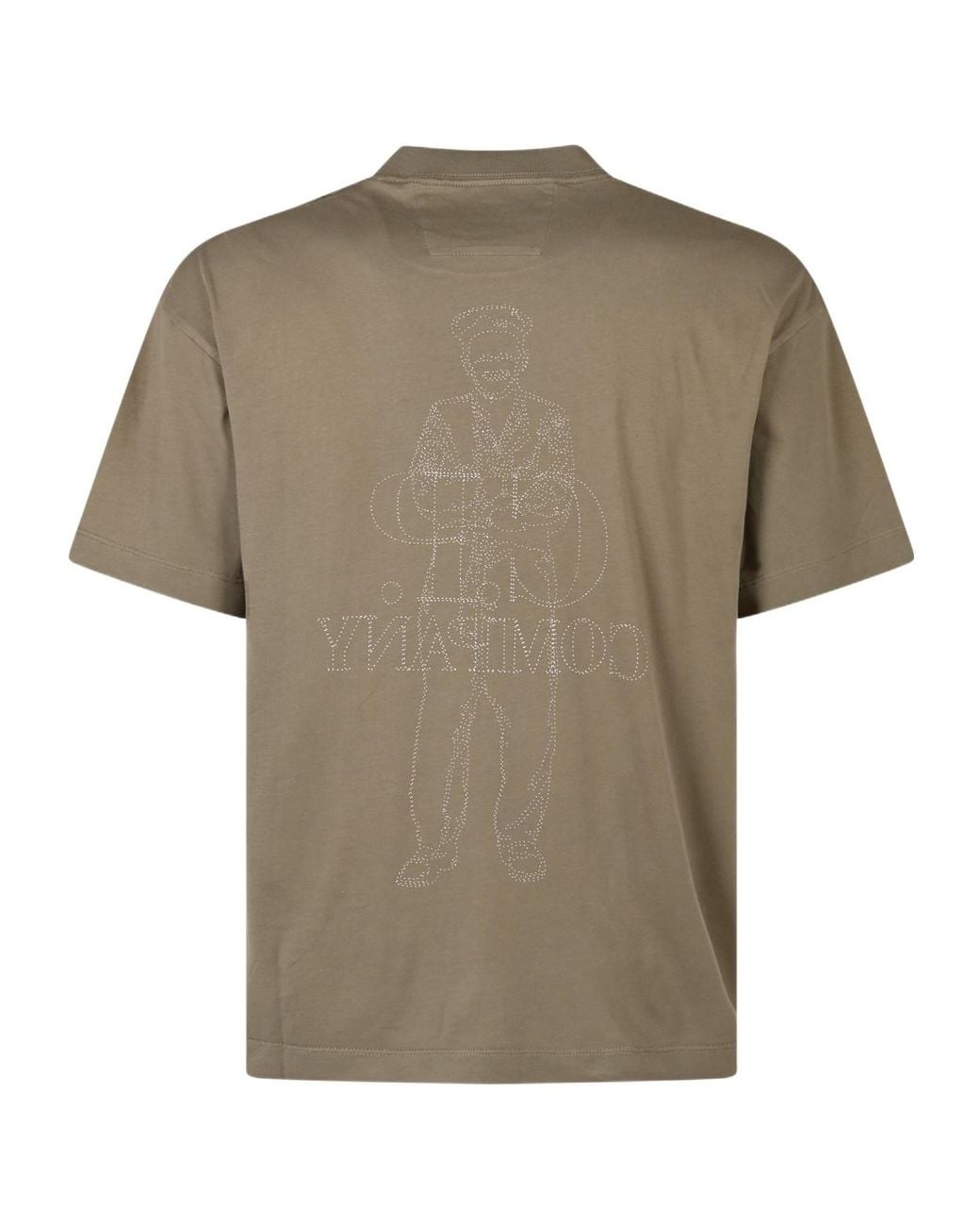 C P Company Green Crew-Neck Short-Sleeve T-Shirt for men