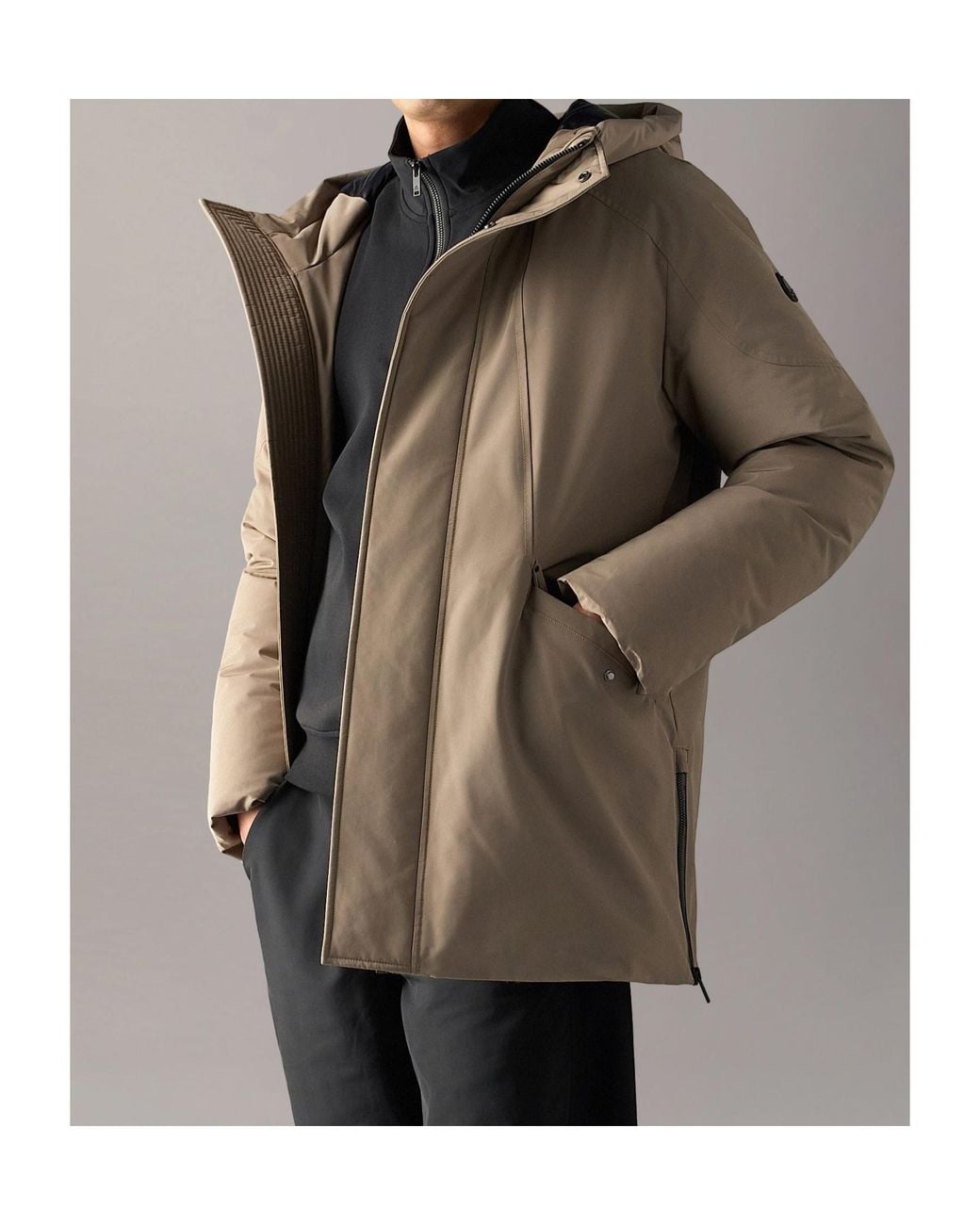 Moose Knuckles Brown West-Ed 3Q Down Jacket for men