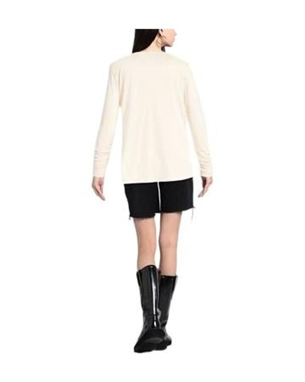 Max Mara Natural V-Neck Long-Sleeve Knit Top