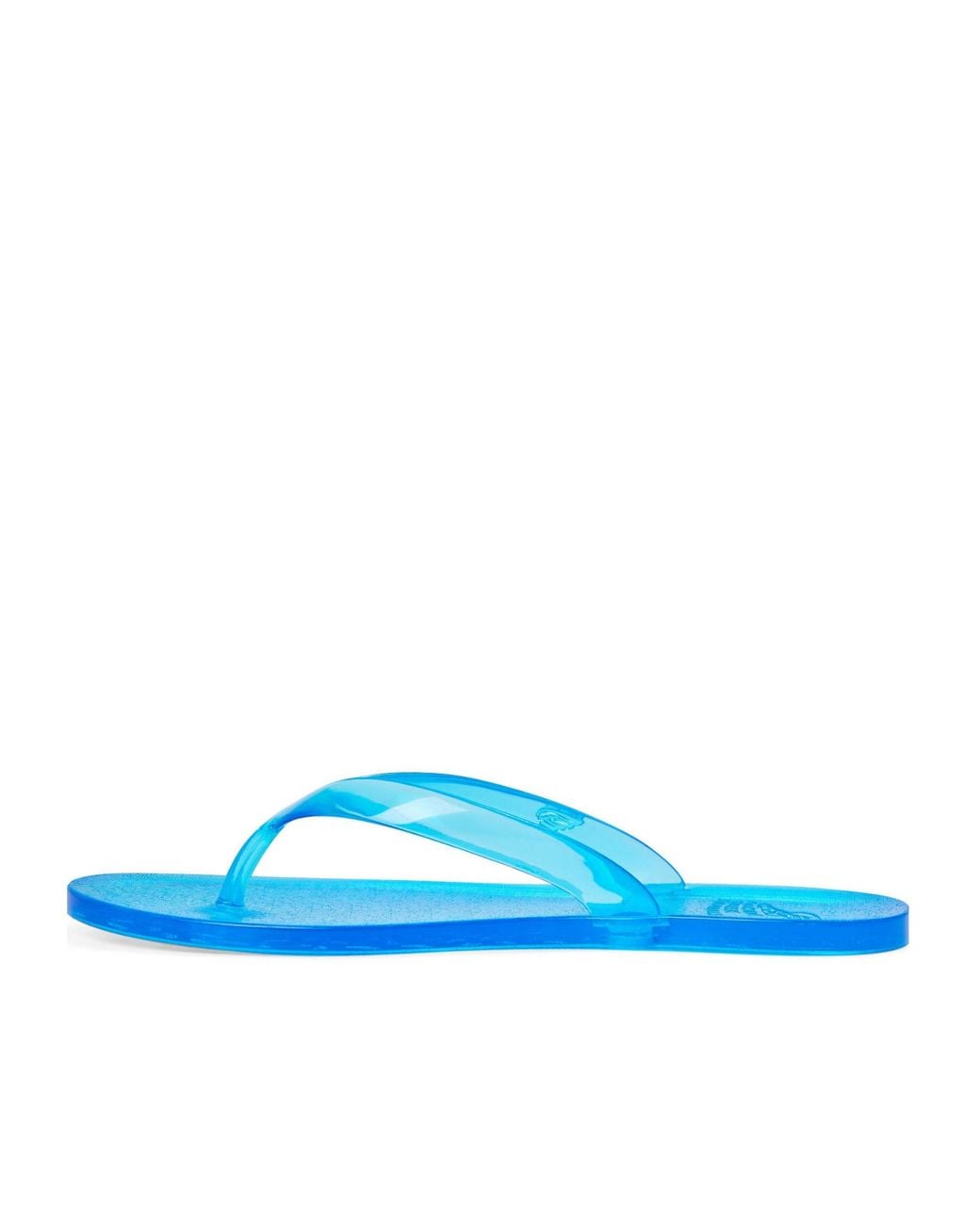 Ancient Greek Sandals Blue Solid Color Flip Flops