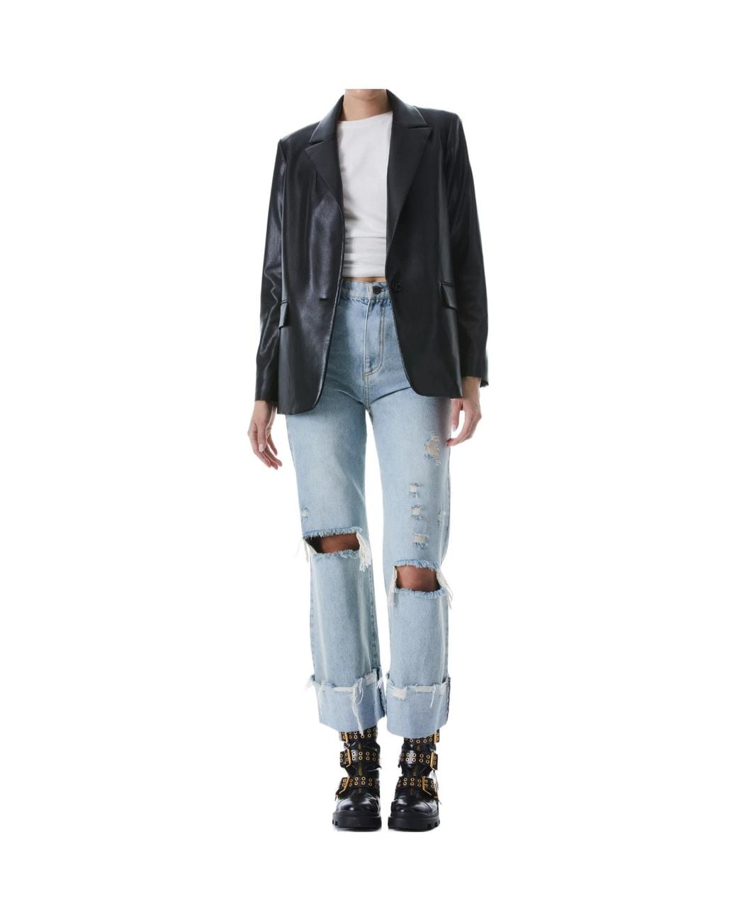 Alice + Olivia Blue Denny Blazer