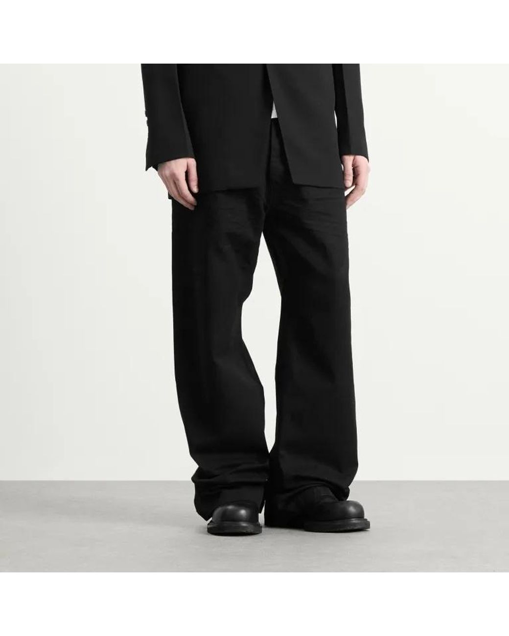 Rick Owens Black Wide Leg Jeans for men