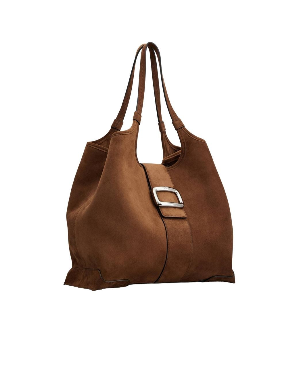 Roger Vivier Brown Logo-Engraved Tote Bag