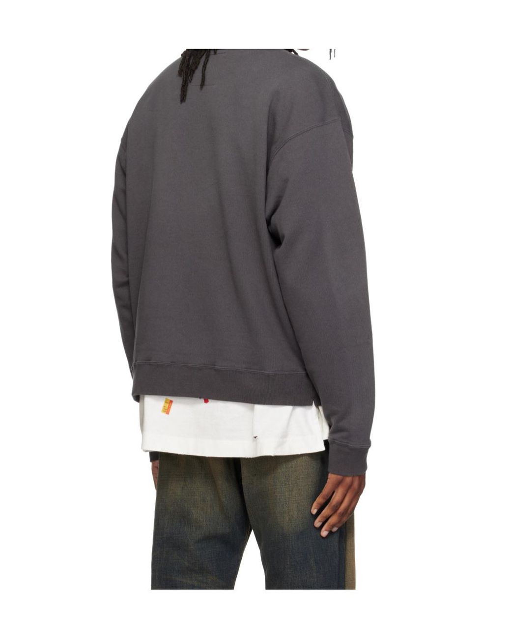 Maison Mihara Yasuhiro Black Graphic-Print Sweatshirt for men