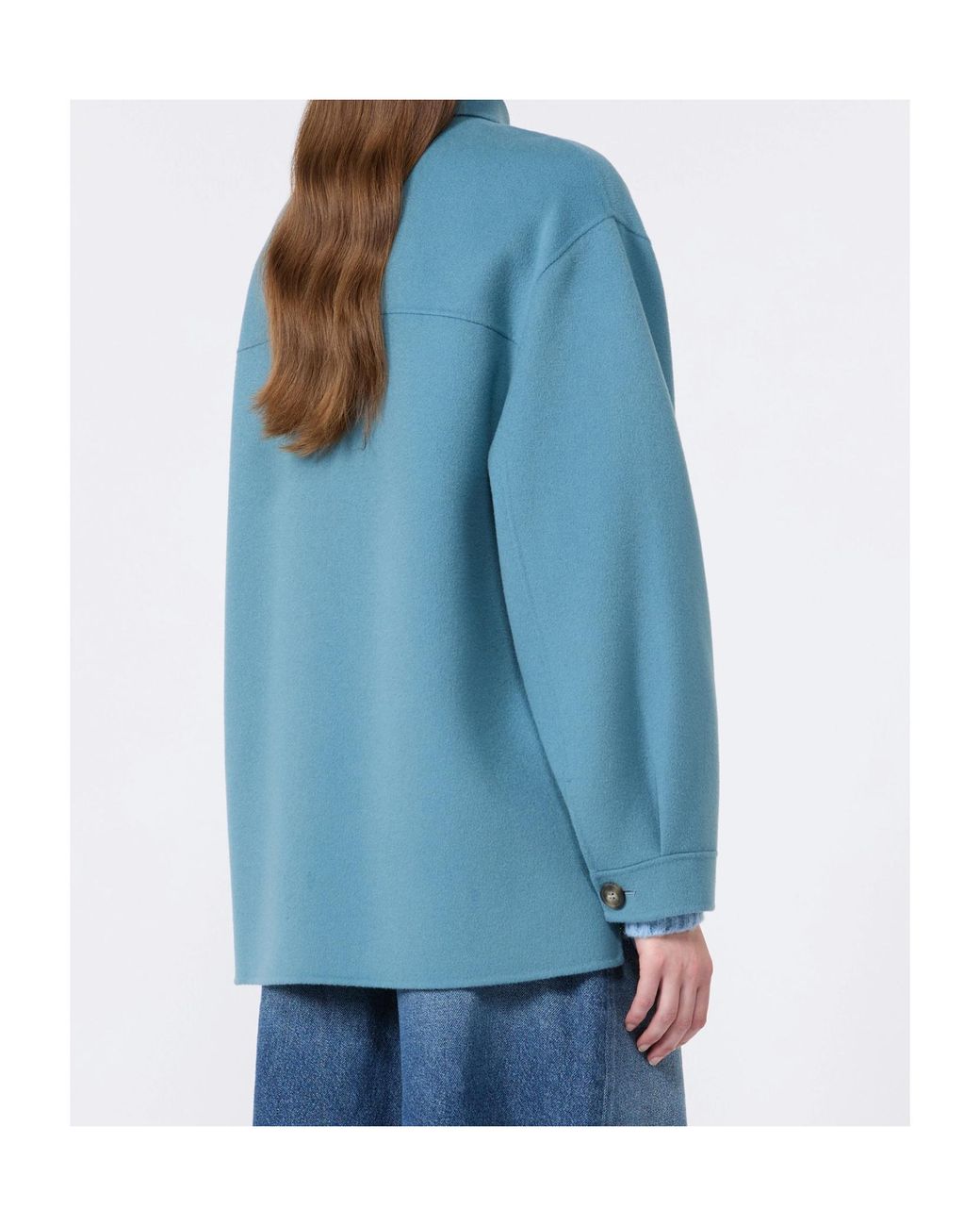 Weekend by Maxmara Blue Folk Button-Up Coat