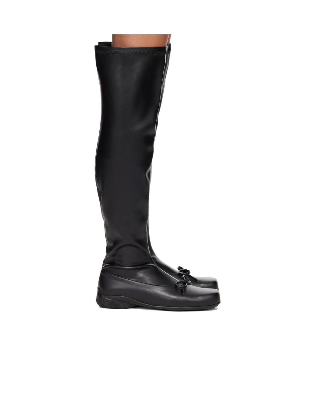 OPEN YY Black Thigh-High Ballet Boots