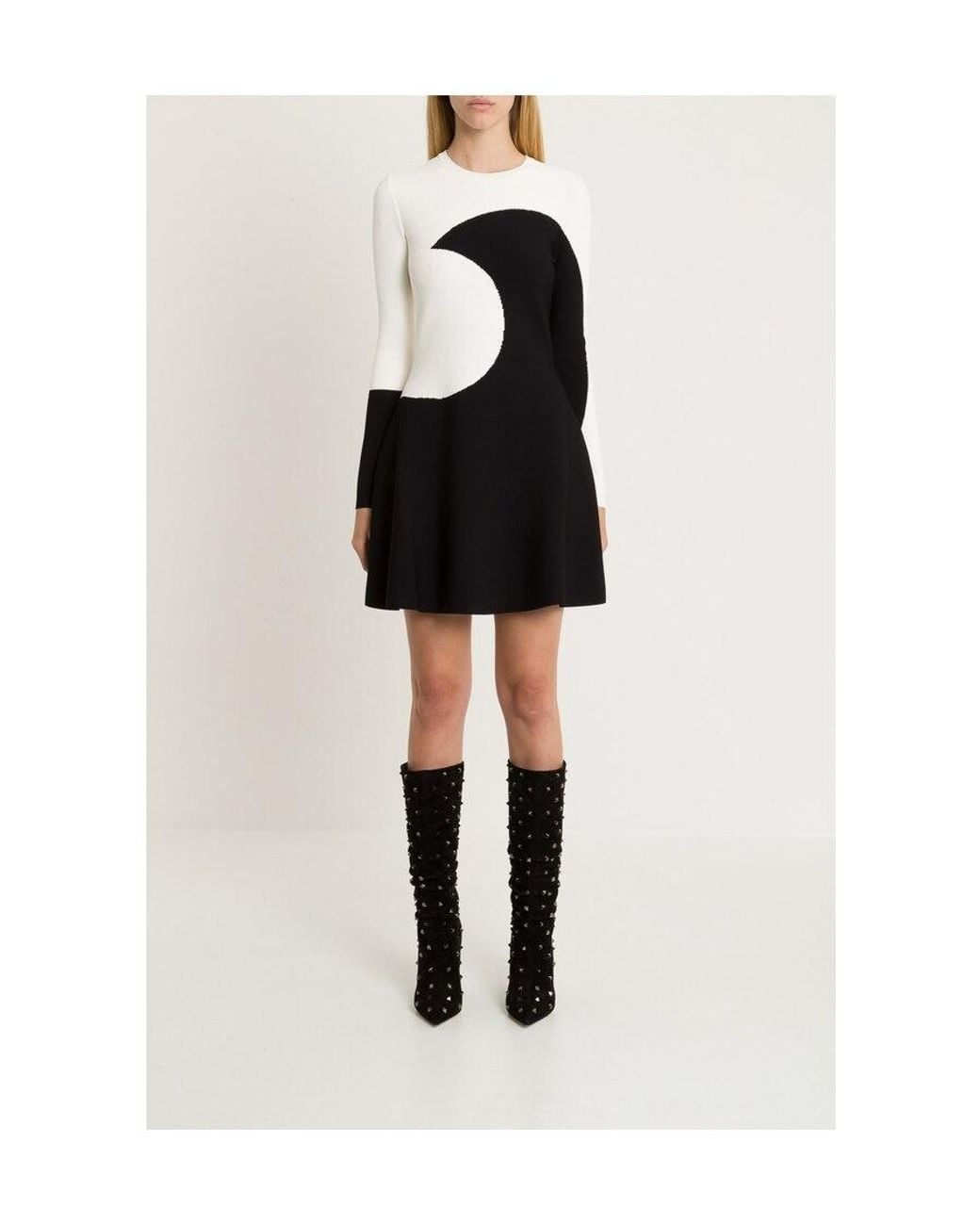 Valentino Black Trumpet-Shaped Dress