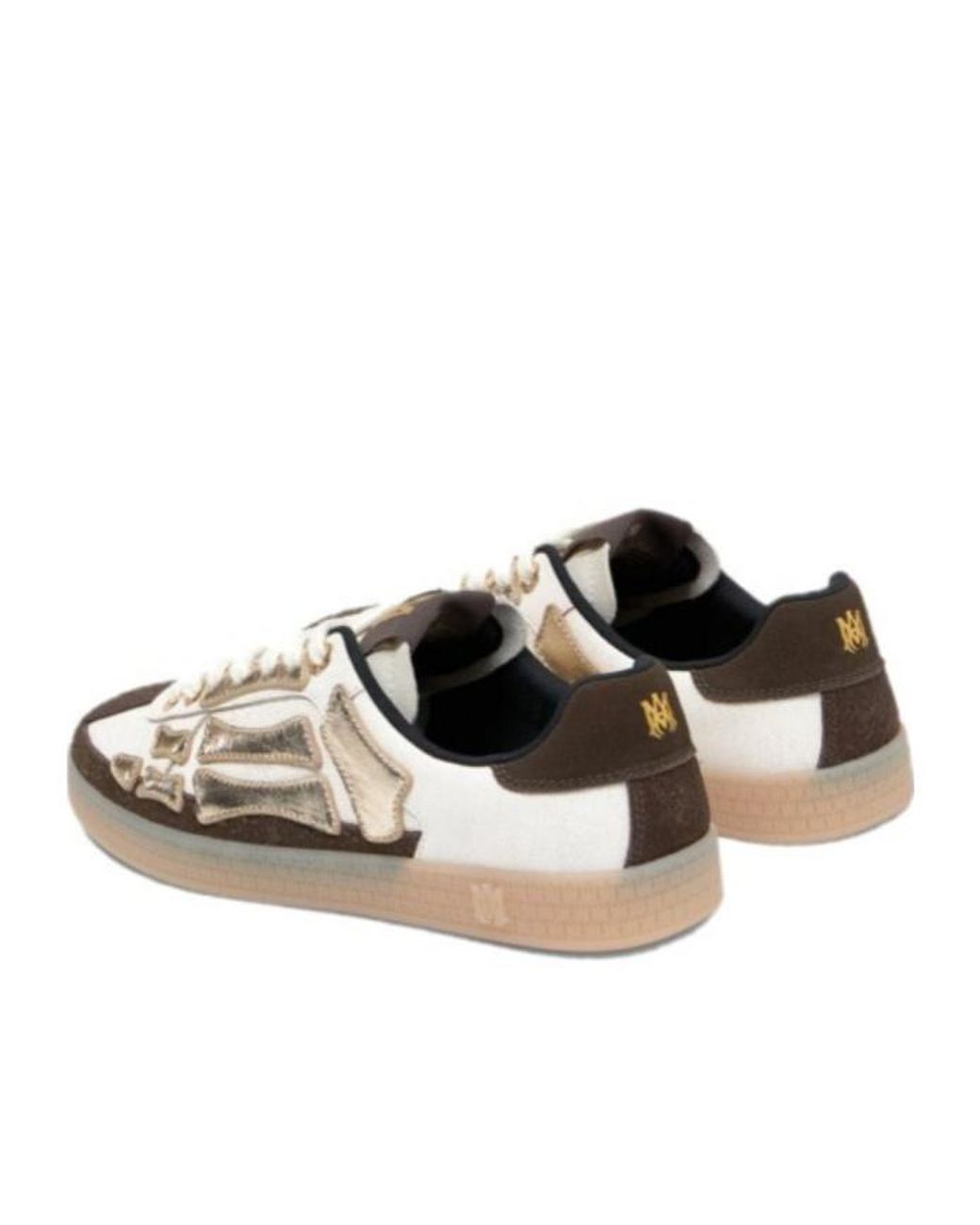 Amiri White Metallic Pacific Bones Sneakers for men