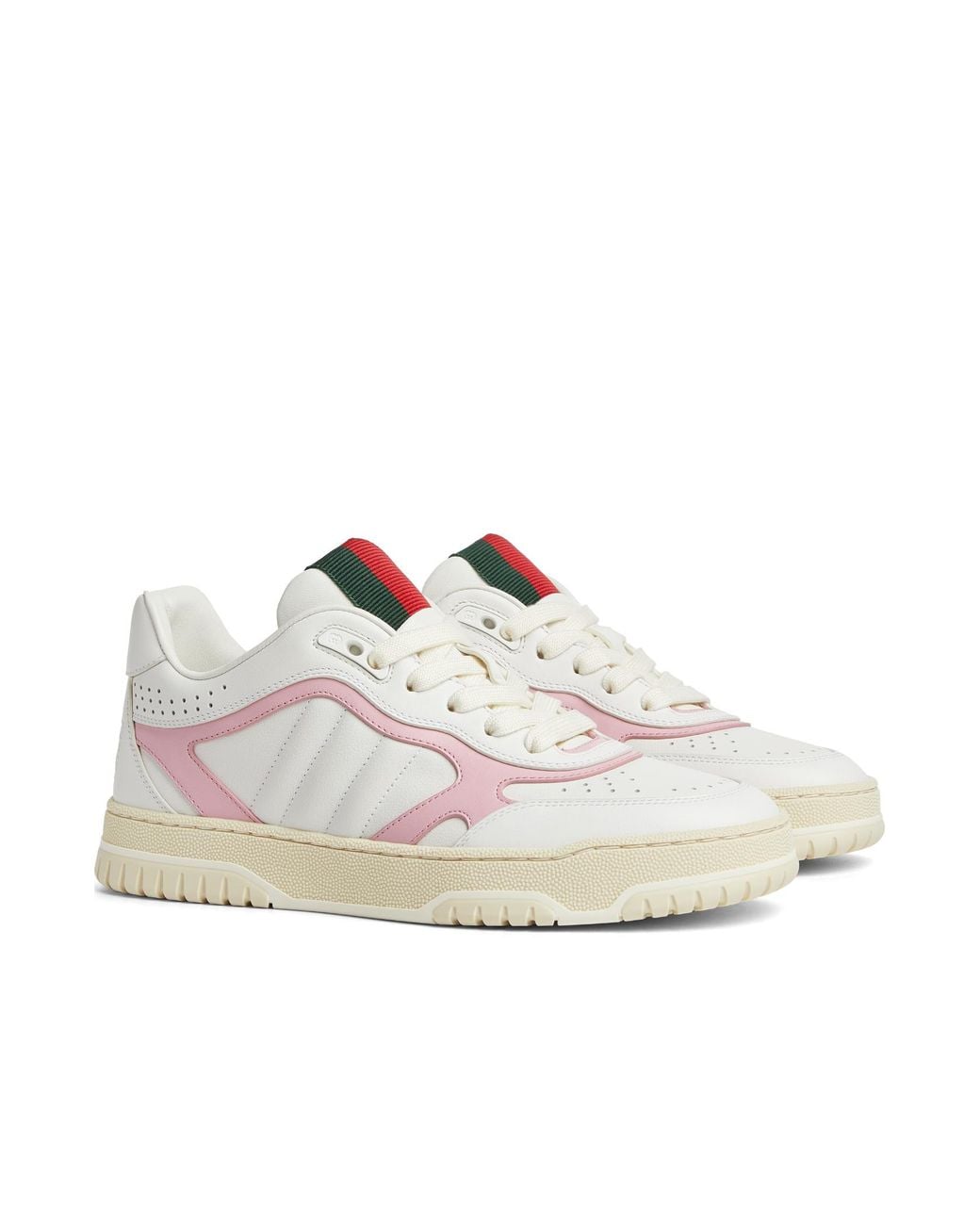 Gucci White Re-Web Low-Top Sneakers