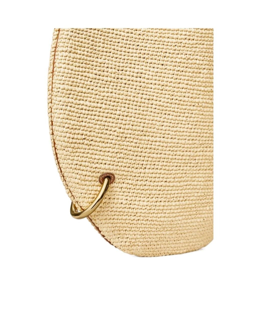 Tory Burch Natural Pierced Soft Straw Bag