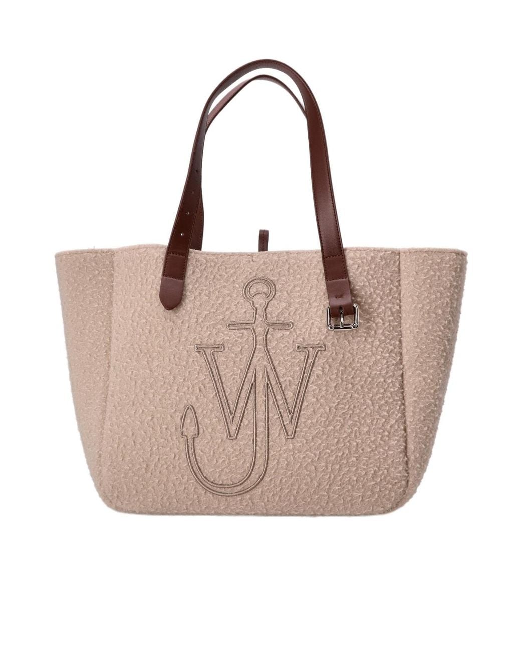 J.W. Anderson Pink Jw Anderson Logo Embroidered Shopper Bag