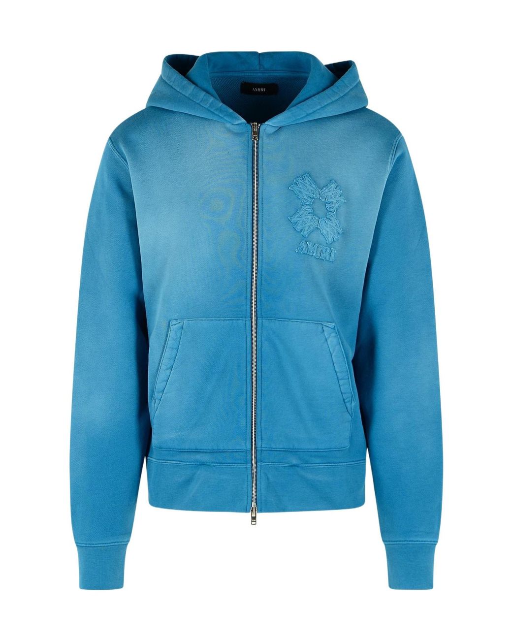 Amiri Blue Dark Cotton Hoodie for men