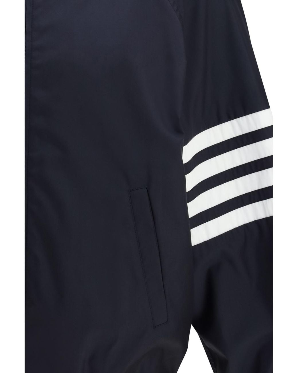 Thom Browne Blue 4-Bar Stripe Zipped Jacket for men