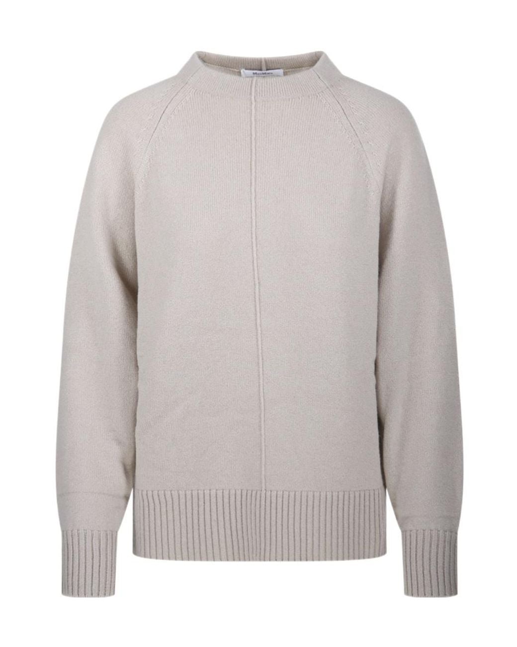 Max Mara Gray Crewneck Long-Sleeved Jumper