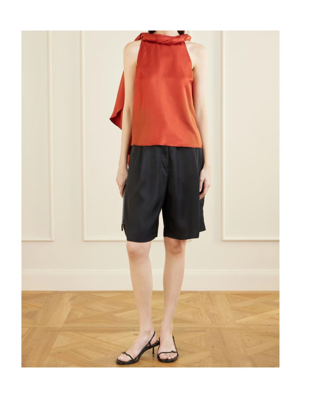 Loulou de Saison Red Wilma Draped Top