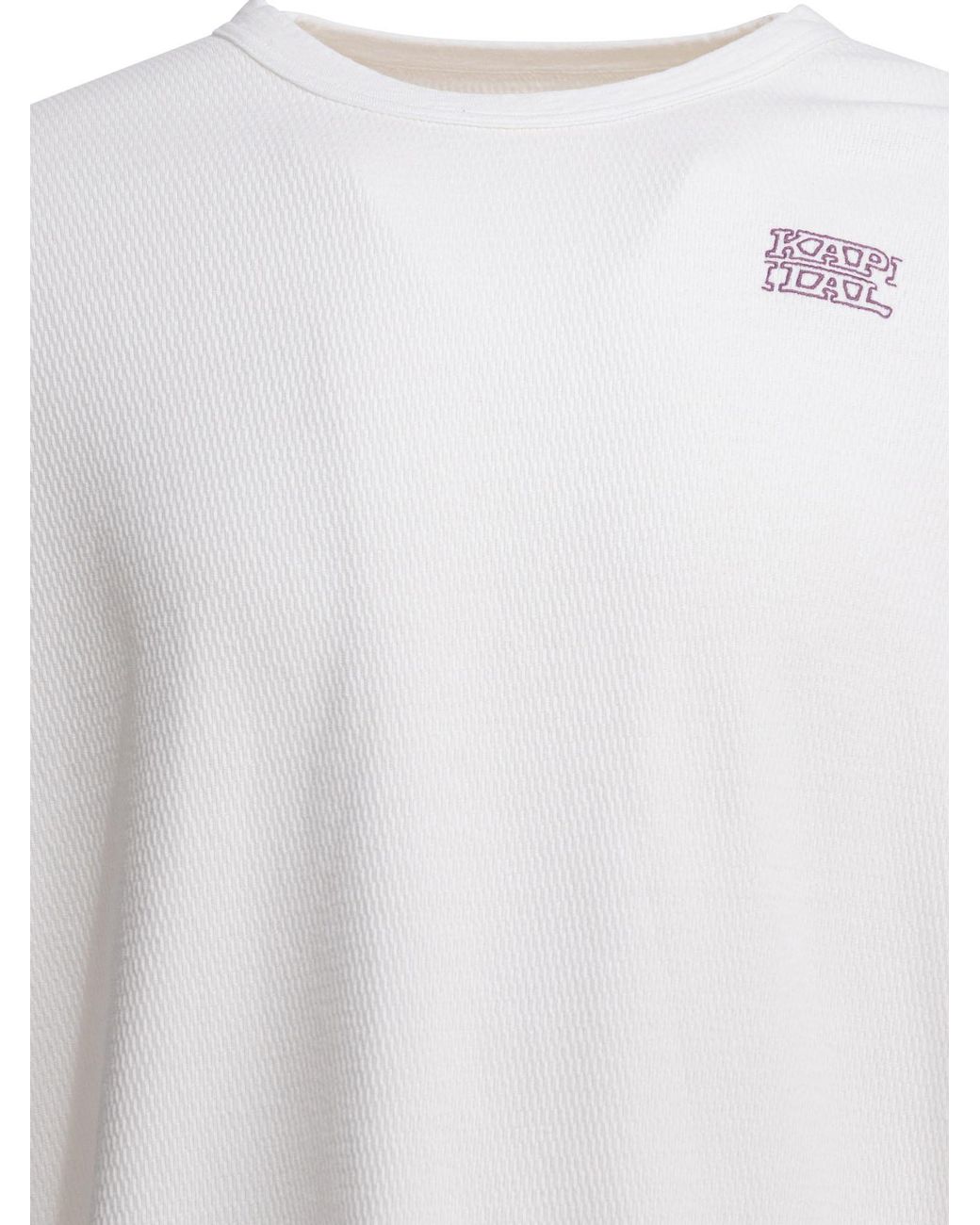 Kapital White T-Shirt With Embroidered Logo for men