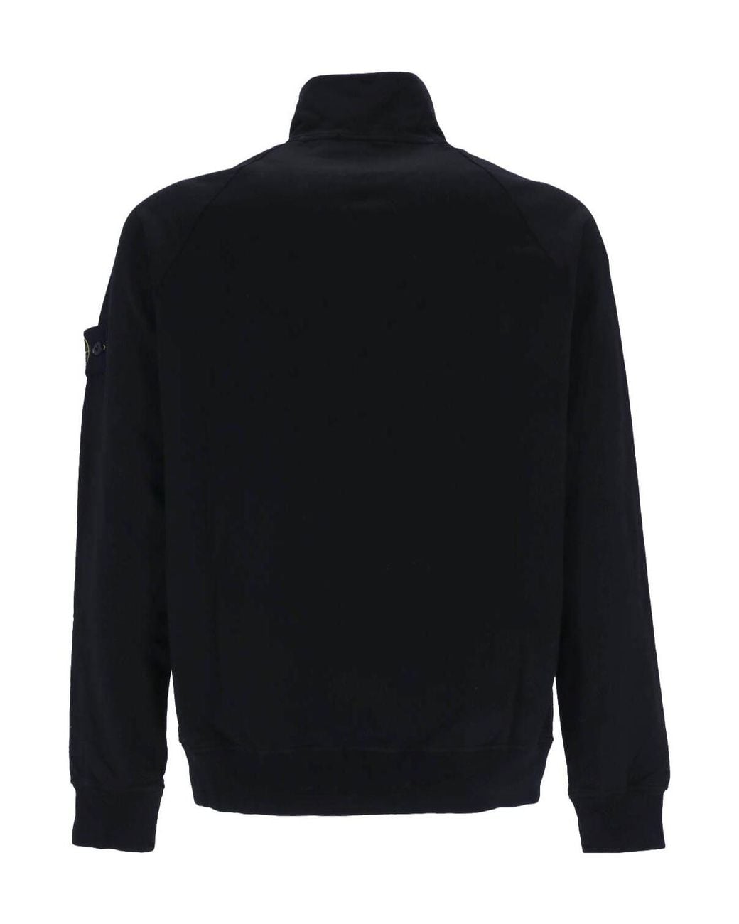 Stone Island Black High-Neck Zip-Up Jacket for men
