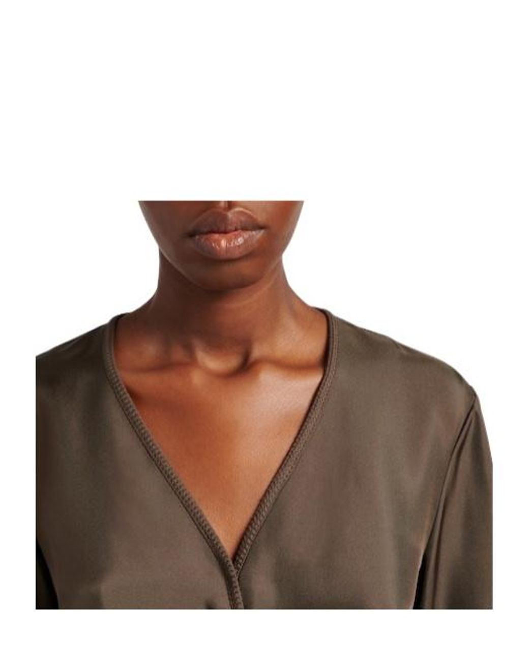 Rohe Brown Oversized Silk Blouse