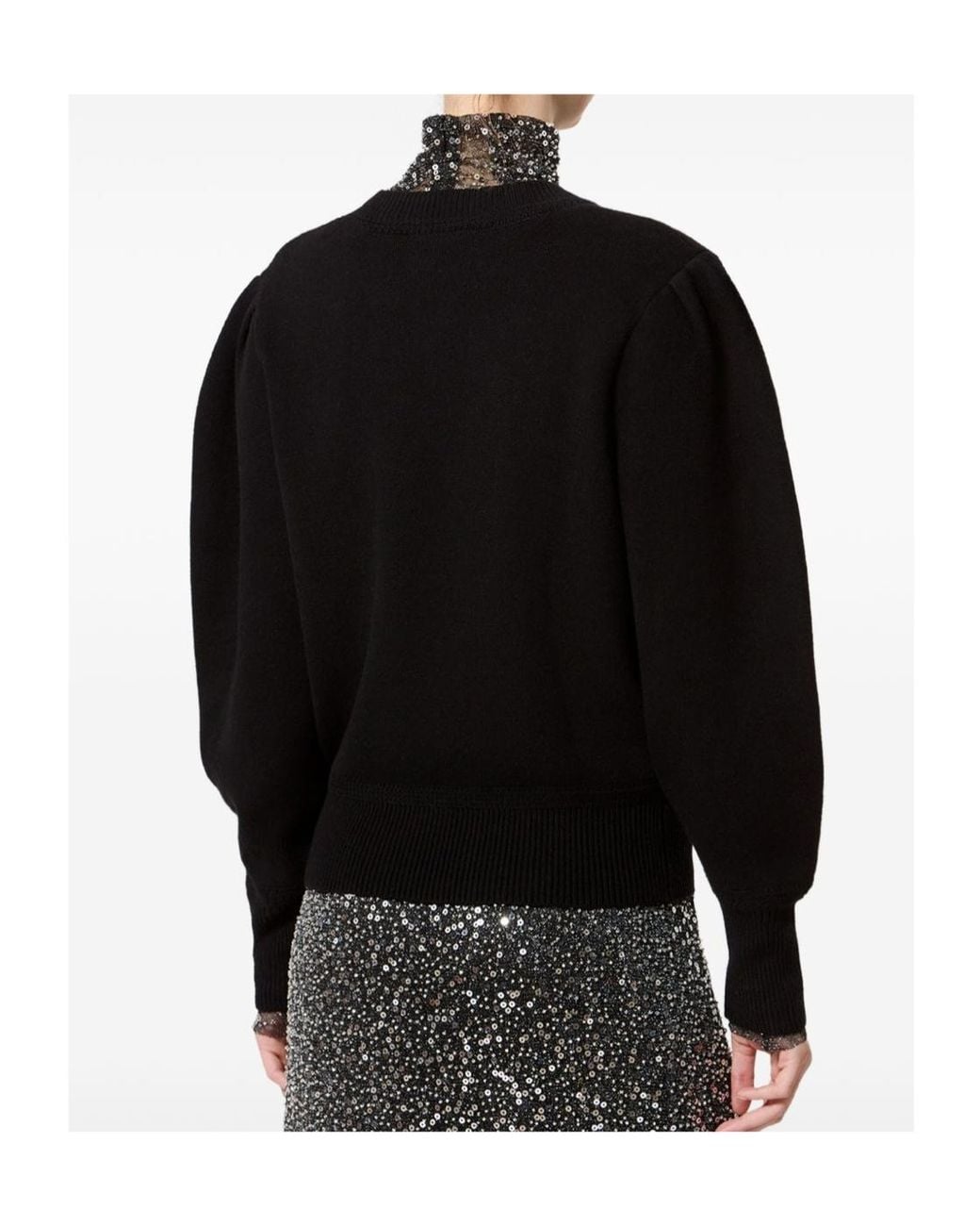 Isabel Marant Black Long-Sleeve Knit Top