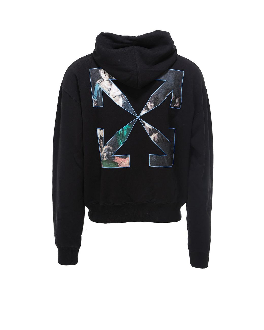 Off-White c/o Virgil Abloh Black Caravaggio Print Hoodie for men