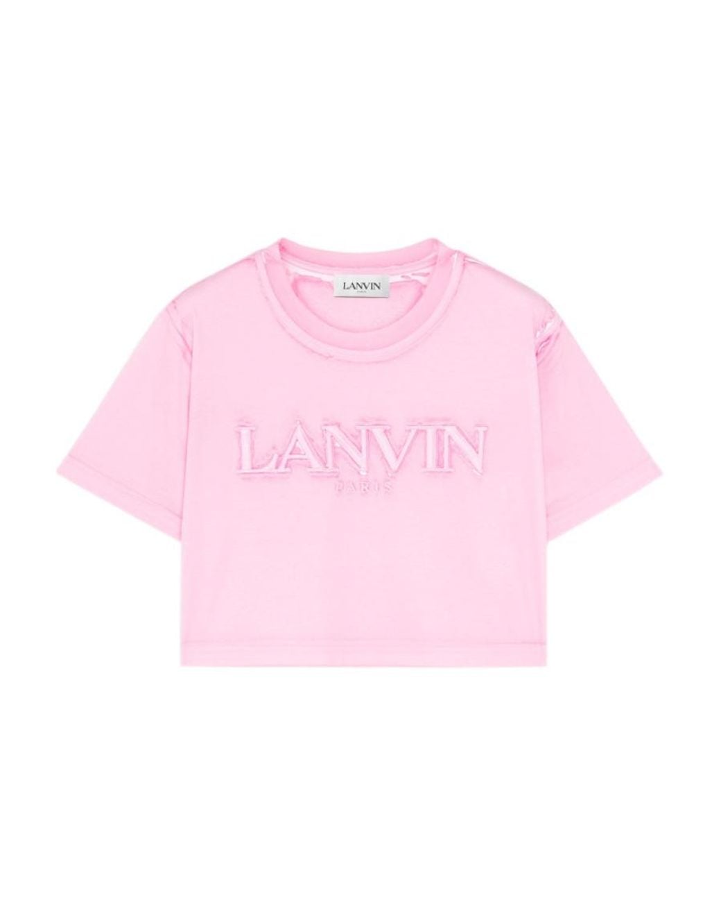 Lanvin Pink Round Neck Short T-Shirt